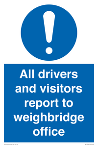 All drivers and visitors report to weighbridge office